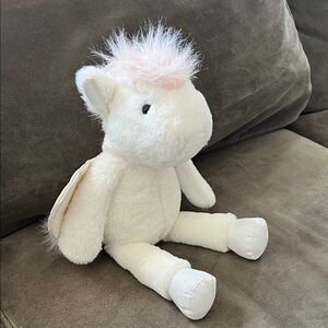 Pottery Barn Kids Cream and Pink Plush Toy